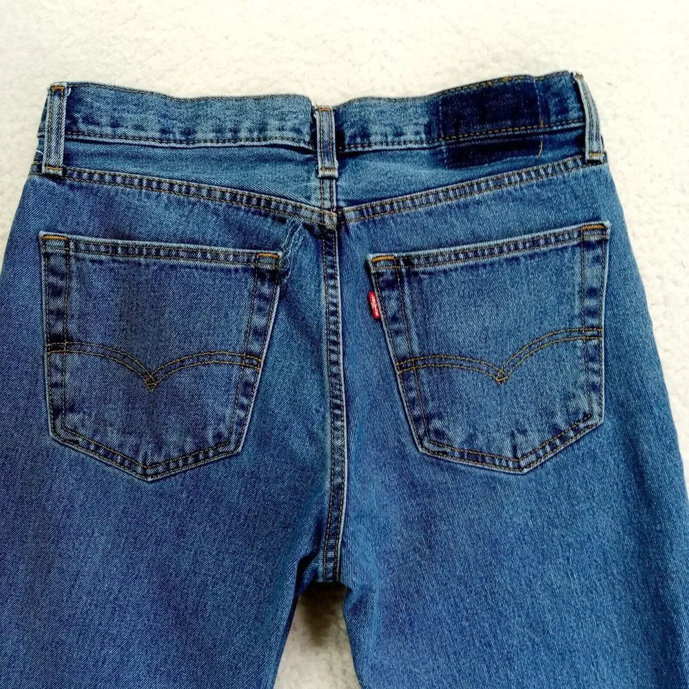 Levis 516 Jeans Mens 32x30 Slim Straight‎ Cotton Denim Medium Wash